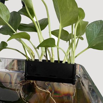 S/L Hanging Aquarium Plant Holder Aquatic Plant Pot with Hol