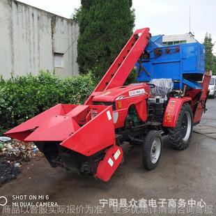 内蒙古家用带青储回收双料仓玉米收割机2行3行可选干湿玉米都可用