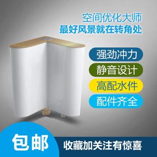 卫生间厕所小空间网红蹲便器转角拐角靠墙冲水箱