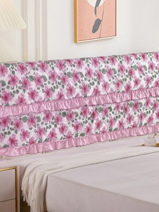 全棉加厚床头套 床头罩1.5/1.8米韩式公主风印花夹棉床头保护套罩