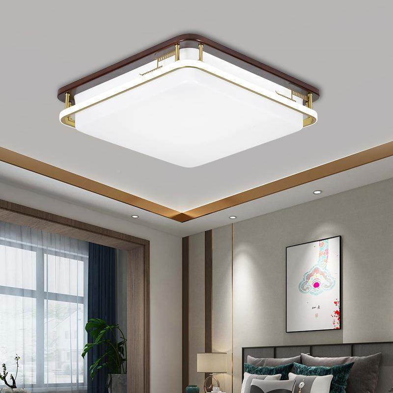 新中式厅DYQ吸房顶室灯乌檀木铜新款LED简约薄套餐别墅书客餐厅卧,金属材料及制品,其他金属制品,淘宝优惠券,粉丝福利购,淘宝优惠卷