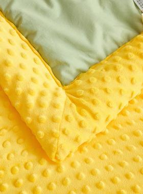 园A类童卡通豆豆被全棉水洗棉刺绣幼儿春儿秋被婴儿秋86490冬加冬