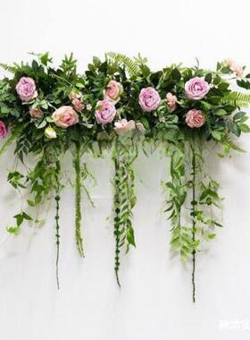 仿真藤蔓蓝挂色花仿真花挂墙十墙面里74218红婚庆用妆品头花