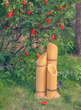 户外防水坪草坪庭l院仿ali-7133发光e真d竹子灯花园路边景观灯竹