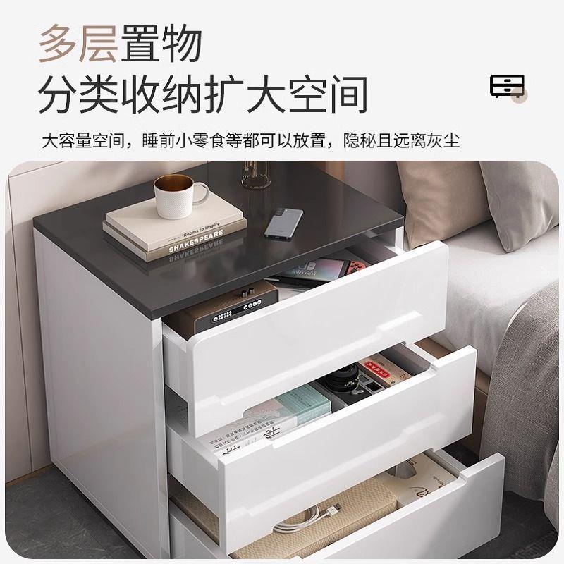 用物床头EUH床卧室家床头柜简约现代小型床边柜置物架边简易收纳