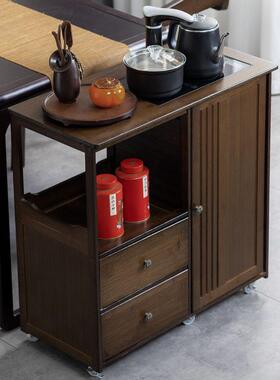移台动茶水柜茶DPY桌室边柜泡茶烧水壶一体茶边柜办公具茶置物柜