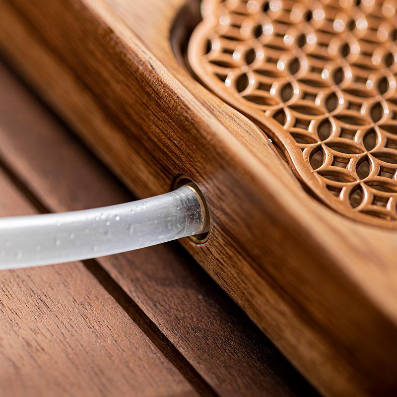 胡桃木干实泡茶具盘整块排木茶ZBY--240海水办公室单人简约茶室茶