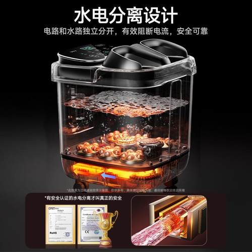 泡脚桶11067大号加热用恒温洗盆电动按摩家全自脚动高深过桶小腿