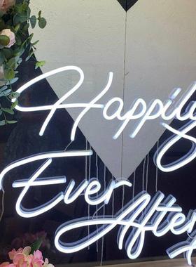 亚灯马逊款Happilyevera爆霓虹灯女fter发光字母围装饰氛灯霓虹发