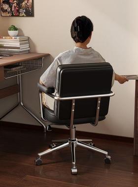 HL家室用电脑椅子书书桌椅房女坐生卧黑色轻奢转椅舒适久升降靠背