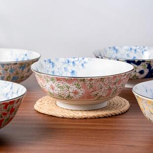 面条碗寸家用新2026日款式8陶瓷大饭碗商用彩釉下斗91367笠面碗感