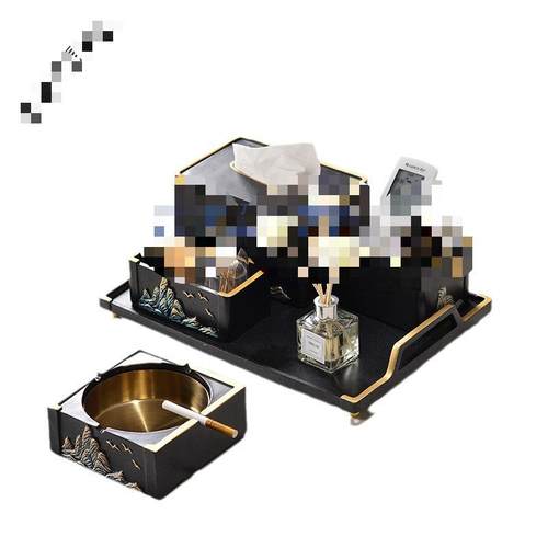 件新中式xzwKYEyE烟灰家用客缸厅潮流创意摆办公室高档端茶几个性