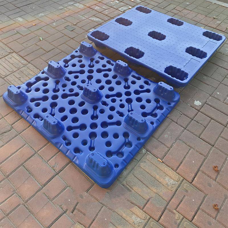 塑卡单XQJ板托盘塑料卡板1叉车面九脚双面吹塑托盘吹1210载重吨到