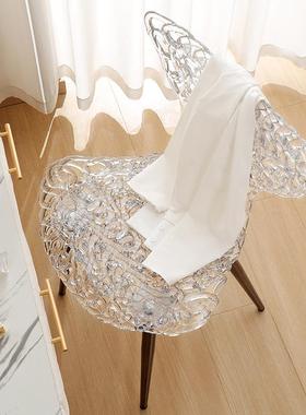 酒户外亚克力水晶椅明树脂水晶椅店餐法式DXJ餐椅厅亚透克力鱼尾