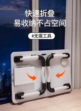 学德国可折叠习床上桌子电脑桌生宿舍学NIY桌卧室飘小窗懒人书桌