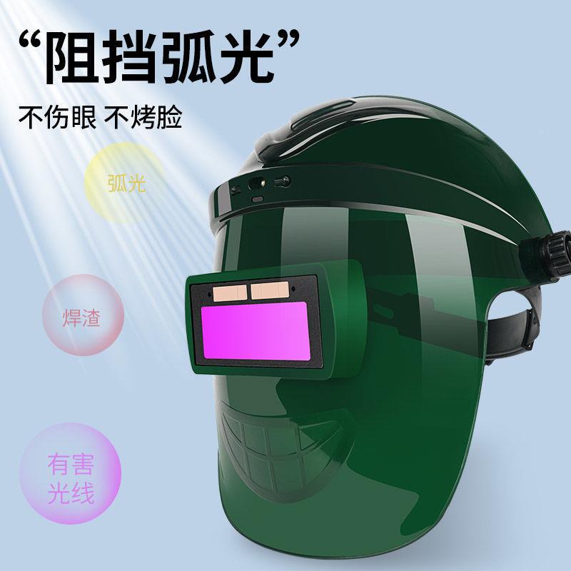 BTZ厂】风扇自动变光电工焊面罩电焊眼镜罩头戴【式焊工防护面焊