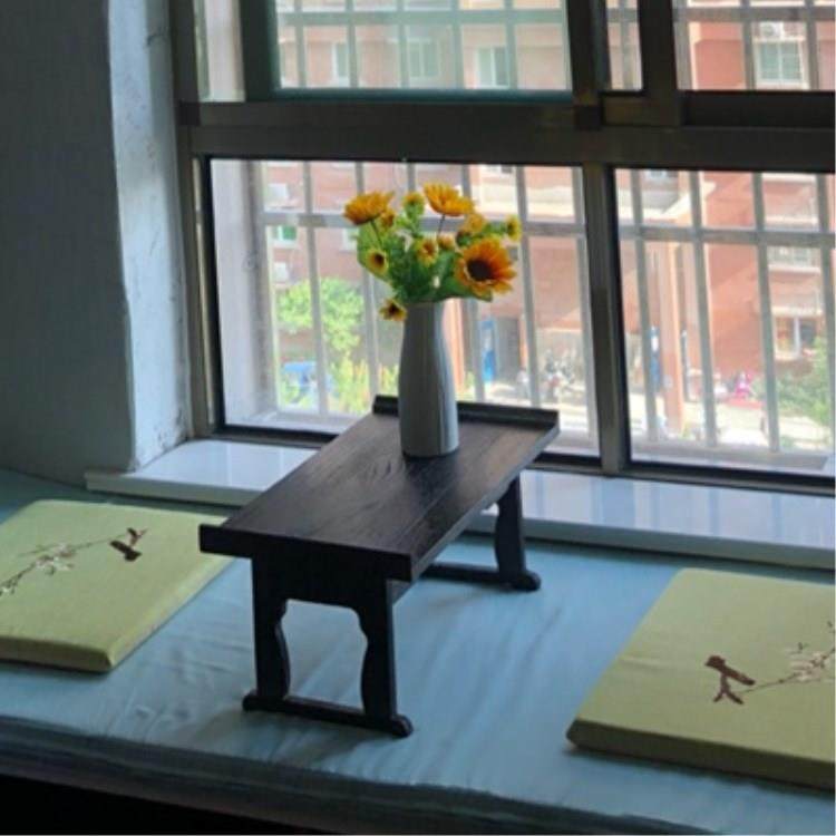 田园简约组桌合矮桌小茶几折叠小桌子榻榻米桌实木茶飘zh182903窗
