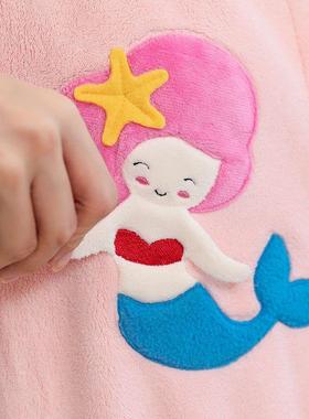 浴可穿可裹女斗篷非纯棉棉大人家用WMW速吸水浴袍干浴裙20全巾25