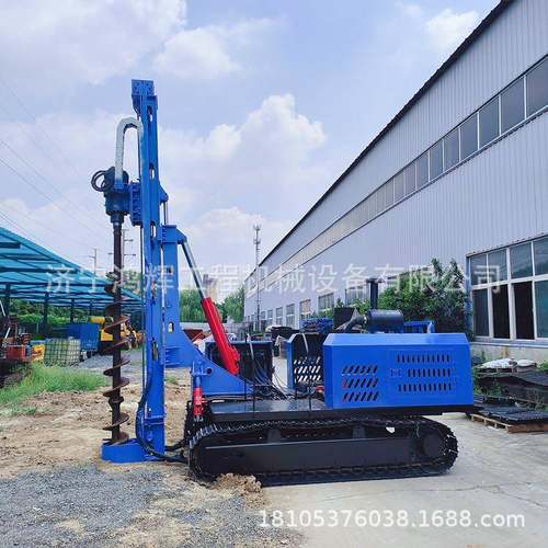 带TYQ式光伏工程打全桩机地地形基螺旋钻回转扭矩大移孔变位方履