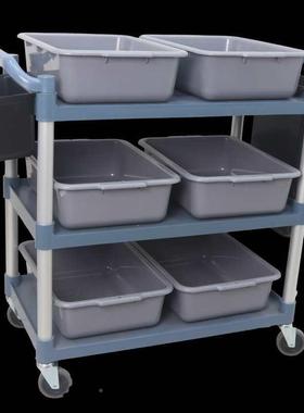 三层收餐17110车车塑料手推车餐酒送店饭店上菜车车静音轮置物商用小车