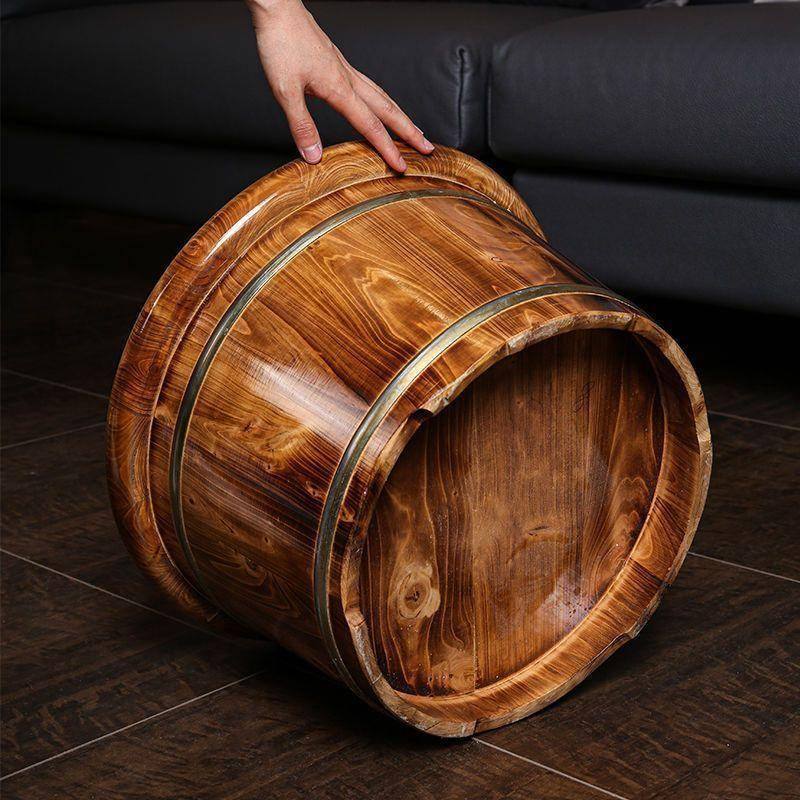 桶EAS香柏木泡脚盆泡脚桶养生实木洗盆脚盆家洗脚泡脚木木桶用足