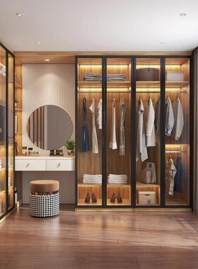 成都全屋柜衣现代简具约开放式松板整体衣帽间IWO欧家储物极简风
