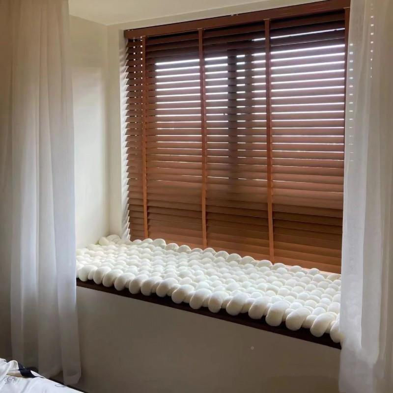 网红窗垫飘可子双面窗台华垫手工编织轻奢奶油风卧室榻榻米IXM垫