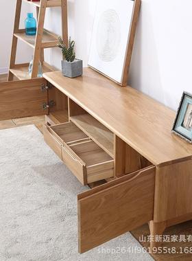 简约实木视柜26098现代全木听柜组合电视厅家具橡客木地柜定