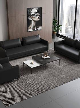 现代NQO简约皮人艺办室接待双三人小户宜型客公厅卧室便沙发直排