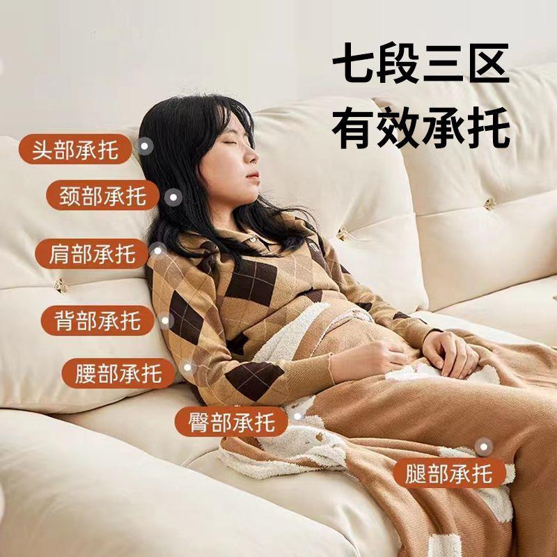 奶油风布艺沙发客厅小轻户型朵约现代奢科技布艺家dmdm用直排简云