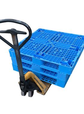 货柜栈板胶物21456流仓库卡板仓库堆放格盘组合网格田托字四宫塑托盘