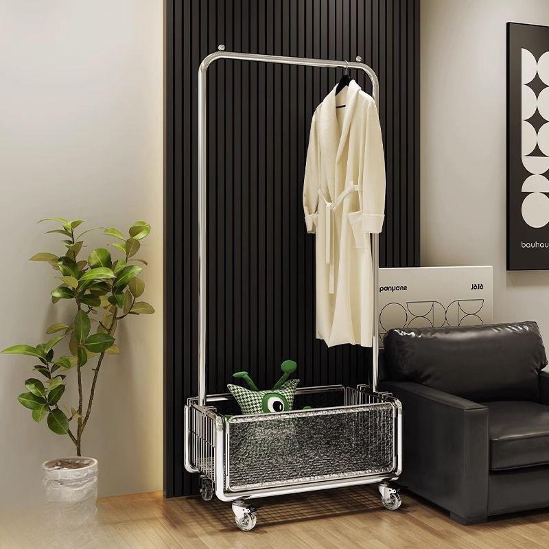 衣架落晾地PVS卧室挂衣移动奢转角衣帽架架隔夜收轻纳衣服置物架