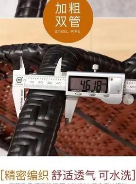 阳台藤编子休闲椅单人扶手靠46413椅家老人用庭院背室外手工编织