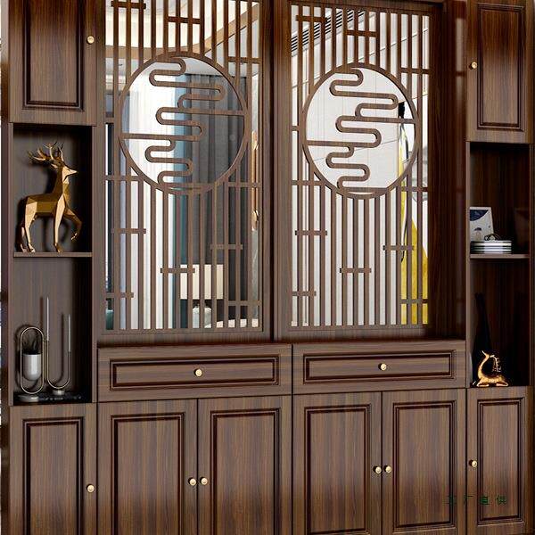 新中式隔屏入户遮挡玄关柜办46105公家室用客厅卧风现代简约装饰