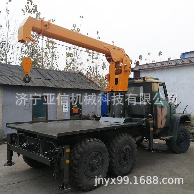 XDX用六驱下葬车放吊拉棺木解底盘改农装随车吊平三轮板吊机