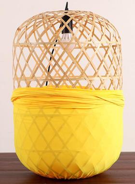 编笼日式中灯式灯笼开业店灯笼吊顶大排竹档灯笼仿古RS-15521饭古