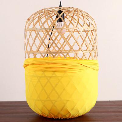 编笼日式中灯式灯笼开业店灯笼吊顶大排竹档灯笼仿古RS-15521饭古