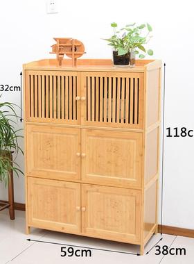 楠竹厨房置JCX物柜架橱柜餐边柜现代客厅物乡下储菜橱透气碗柜