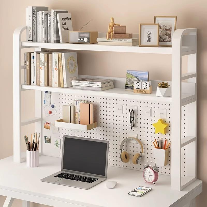新款桌面洞洞板置物架学上生学架习书桌收纳F7787ST8脑子办公电桌