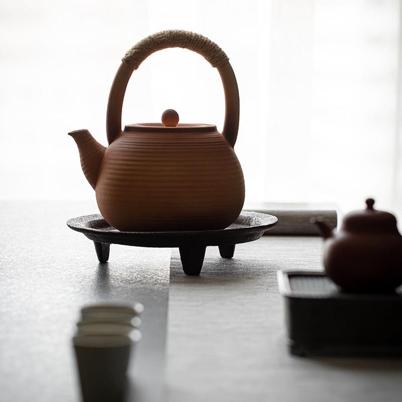 陶泥干烧水壶陶大茶壶瓷提电梁DLN壶家用炉茶炉煮茶器陶软化水质
