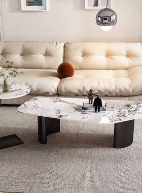 家用型小户式网红桌子创意43644轻奢茶几不客厅现代简约意岩板异