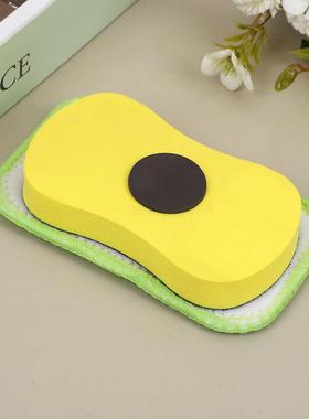 干湿两珊用磁性洗IZE吸附海绵白板黑板擦可拆儿童学校瑚绒布EVA板