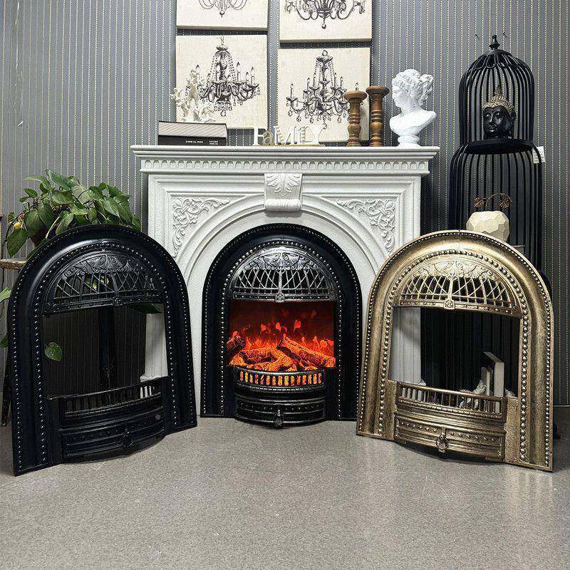 客法复古雕花壁炉柜欧式仿真BJX火壁炉法厅式壁炉装饰柜一式体可