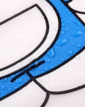 俊可达爱公卡通E厨VA塑料半身小围裙房洗菜画019B02卡画防水无主