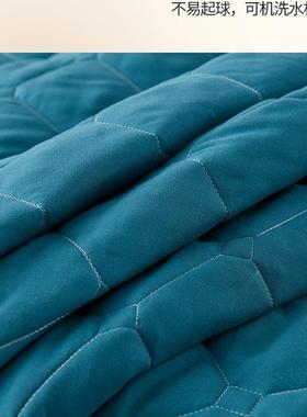 款韩版夹棉床裙裙床罩单件床套床四加枕套三件套78942纯色加棉新