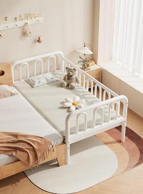 护铁艺儿童床带栏床婴儿男孩女小孩公床主单人床边床85032加宽拼接大床