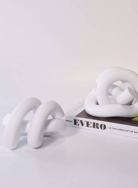 陈极简抽象树桌脂件缠绕扭摆结软装列艺术工艺品面82864软装饰品