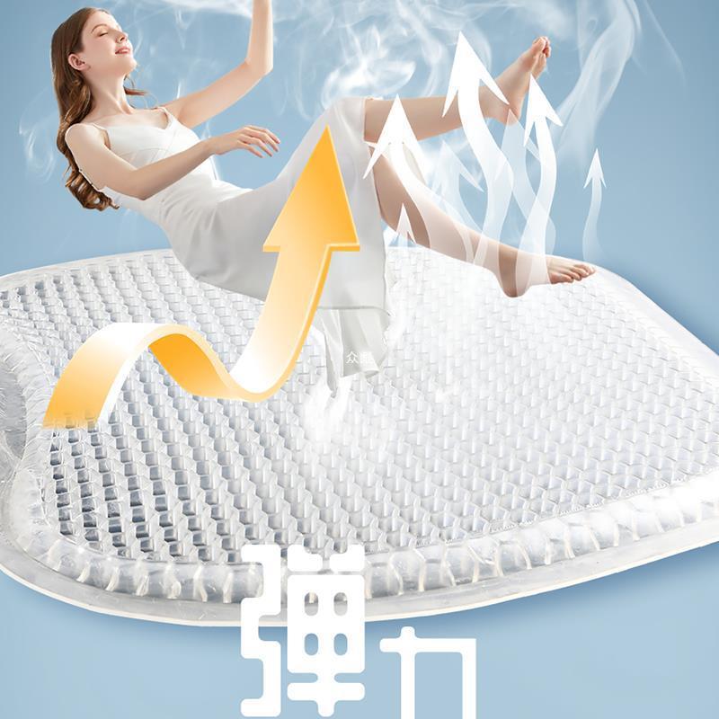 卡通新款汽车坐垫四季通用透气冷凝胶垫可爱女士车内夏季凉垫座.