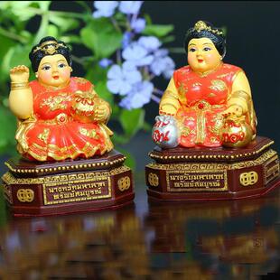 3173泰国特色牌古巴里雅查南品呱小佛胖妞泰国女神工阿艺摆件居家