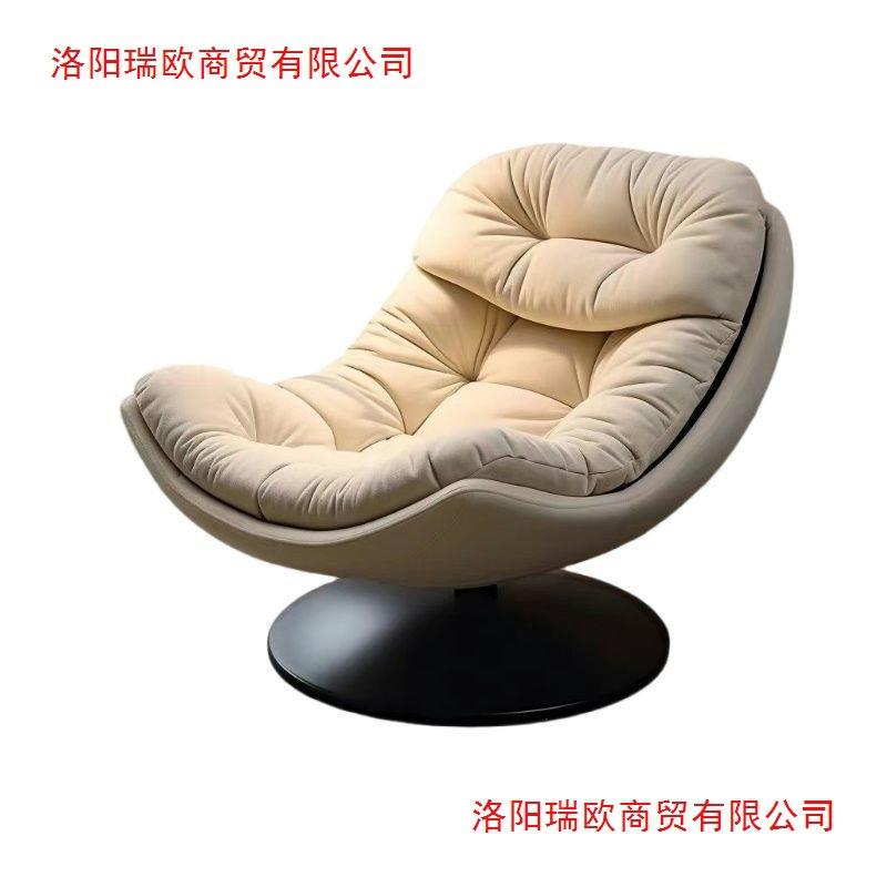 意式厅轻奢客阳沙台闲椅可躺懒人沙123123发休设计师单人转椅发椅